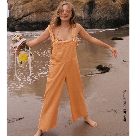 LAST CHANCE ⚡️ Zara Linen Blend Overalls Orange XS - Picture 6 of 6